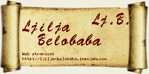 Ljilja Belobaba vizit kartica